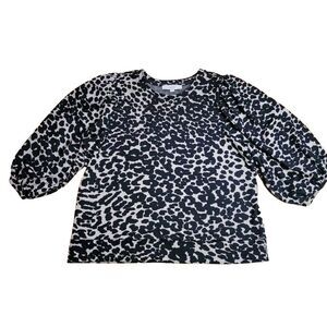 LOFT Heavy Polyester Women's XL Cheetah 3/4 Balloon Sleeve Classic Career Casual